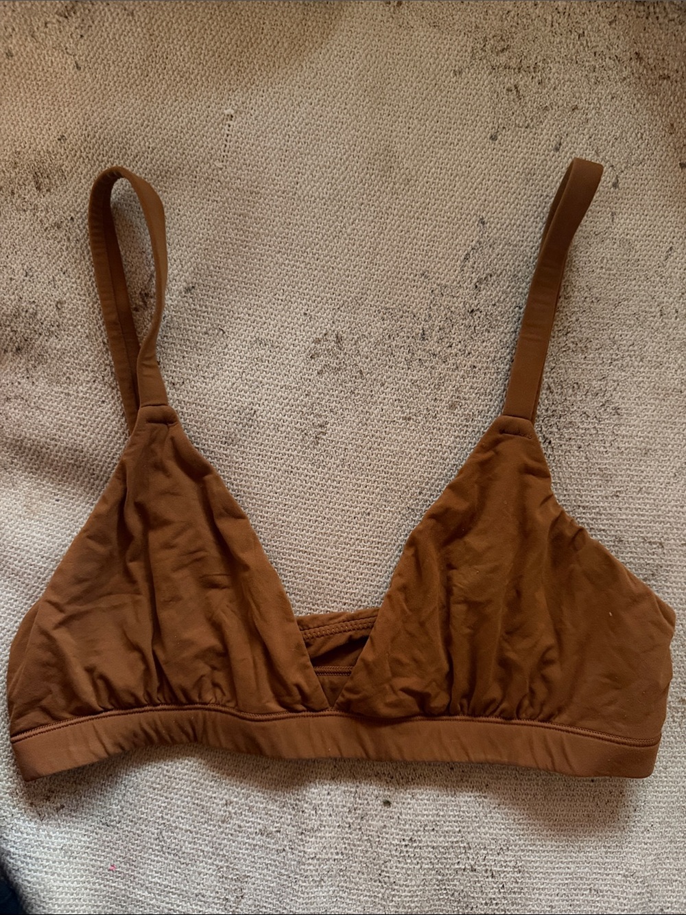 SKIMS Soft Brown Triangle Bralette